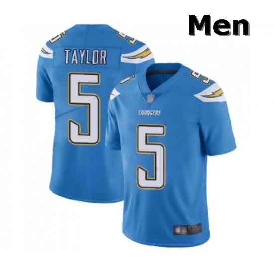 Men Los Angeles Chargers 5 Tyrod Taylor Electric Blue Alternate Vapor Untouchable Limited Player Football Jersey